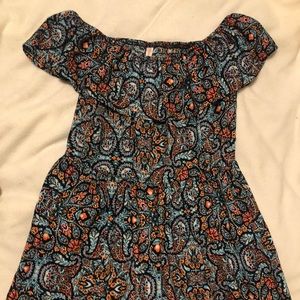 off the shoulder floral dress